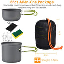 Camping Cookware Set with Pot and Foldable Cutlery by LJGDeals