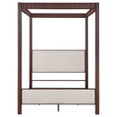 Zimmerlee 89-inch Metal Eastern King Canopy Bed Rust Brown