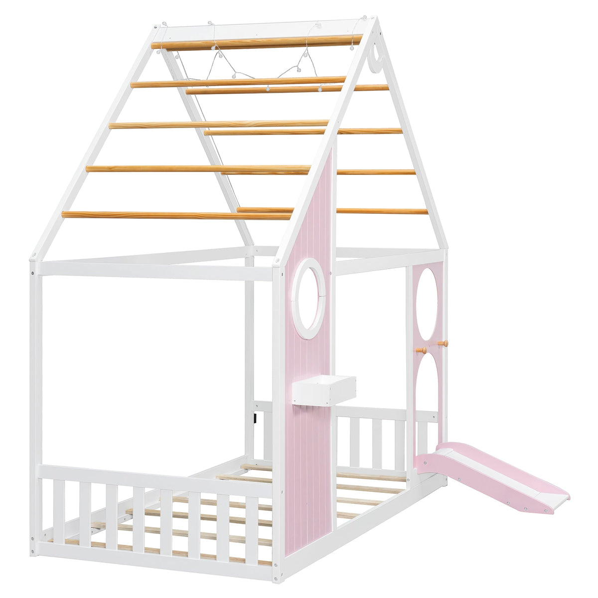Twin House Bed with Slide, Ball Light Strip, photo 10 of 10