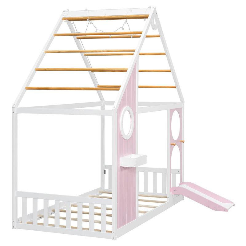 Twin House Bed with Slide, Ball Light Strip, photo 10 of 10