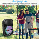 iNOVA Wireless Speaker Portable PA Karaoke System with Wired Microphone 15" Subwoofer Sound System w/ DJ Lights Remote Control