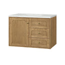 James Martin Laurent 36" Dual Mount Single Bathroom Vanity, Light Natural Oak
