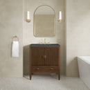 James Martin Myrrin 30" Single Bathroom Vanity, Mid-Century Walnut