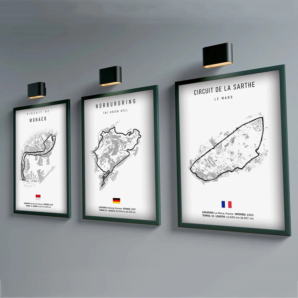F1 Circuit Canvas Painting - Motorsport Wall Art