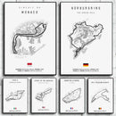 GobekUsa F1 Circuit Canvas Painting - Motorsport Wall Art