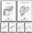 GobekUsa F1 Circuit Canvas Painting - Motorsport Wall Art