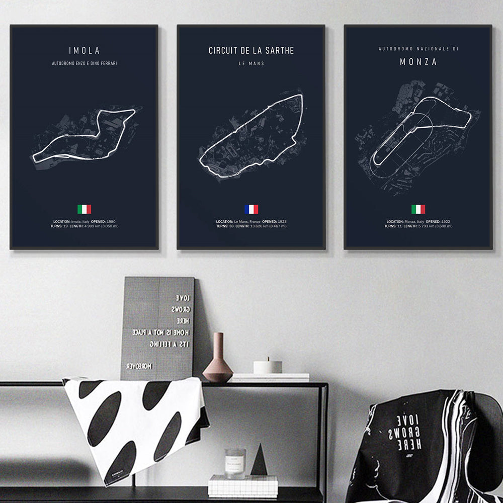 F1 Circuit Canvas Painting - Motorsport Wall Art