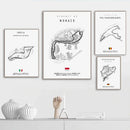 GobekUsa F1 Circuit Canvas Painting - Motorsport Wall Art