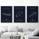 GobekUsa F1 Race Track Circuit Canvas Wall Art
