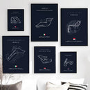 GobekUsa F1 Track Circuit Canvas Painting Art Print