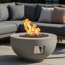 Outdoor Round Propane Fire Pit Table 28-inch, 40,000 BTU by HouseOfZazla
