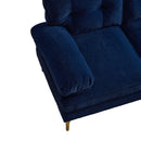 83" Modern Sectional Sofas Couches Velvet L Shaped Couches for Living Room, Bedroom, Blue