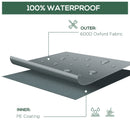 97" x 65" x 26" Heavy Duty Outdoor Sectional Sofa Cover, Waterproof Patio Furniture Cover for Weather Protection, Gray