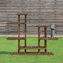 6 Tier Wooden Shelf Storage Plant Rack Stand by LJGDeals