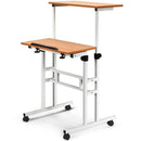 2 in 1 Height Adjustable Sit Standing Computer Desk by LJGDeals