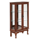 Curio Cabinet Lighted Curio Diapaly Cabinet With Adjustable Shelves And Mirrored Back Panel, Tempered Glass Doors (3 Tier), (E26 Light Bulb Not Included) by HouseOfZazla