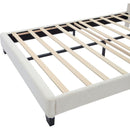 2-Pieces Bedroom Sets Full Size Flower-Shaped Upholstered LED Platform Bed with Storage Ottoman-Sherpa Fabric, White