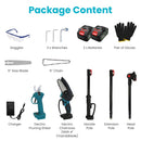 4 in 1 Cordless Pruning Shear and Electric Chainsaw With Max 5.5FT Extension Poles 4Ó/6Ó Pole Saw SK5 Blade Brushless Pruning Shear With 2Pcs 3.0Ah Ba
