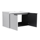 Contemporary Wall Mounted Bathroom Vanity With Resin Double Sink by HouseOfZazla