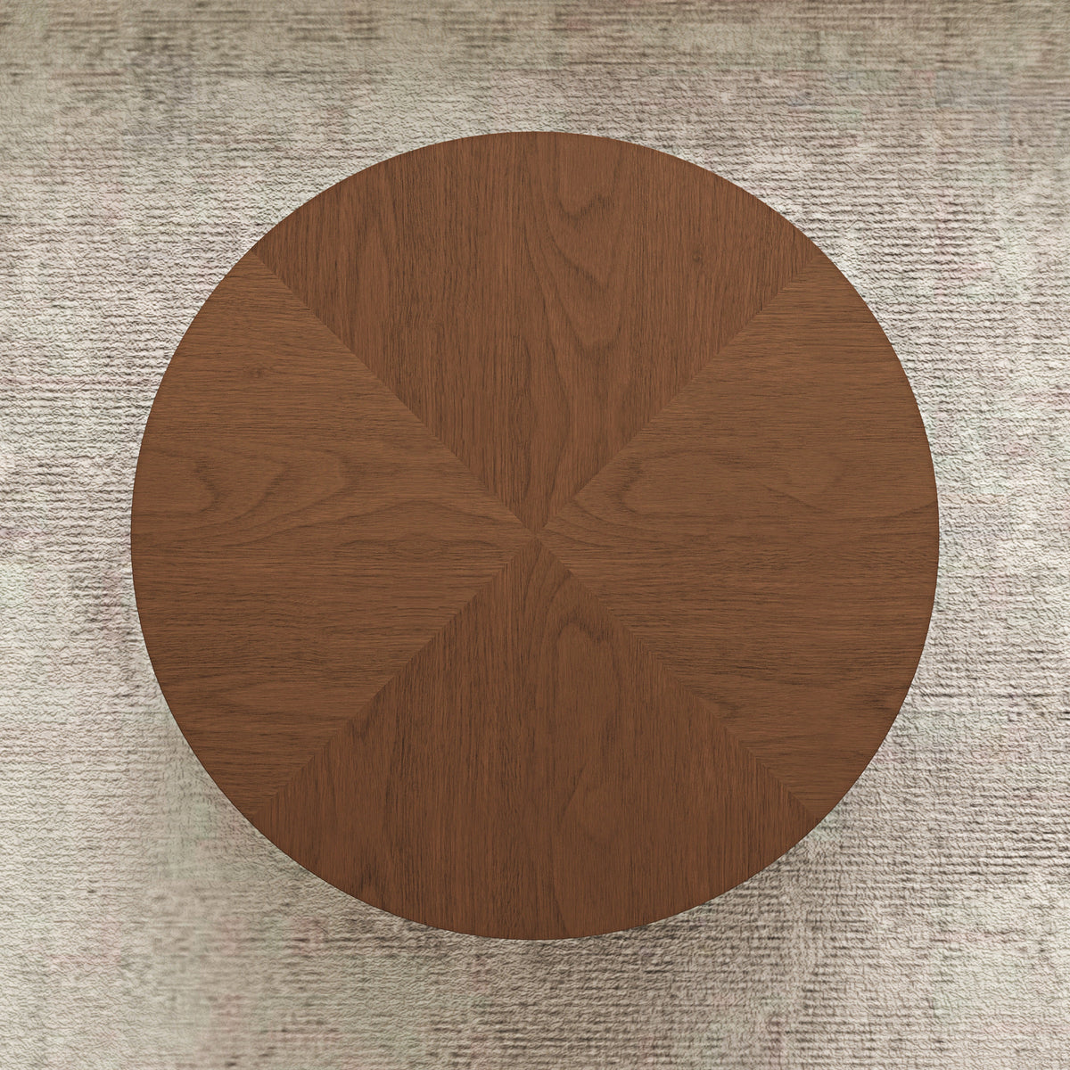 35.43 Inch Drum Shaped Round Coffee Table, photo 9 of 10