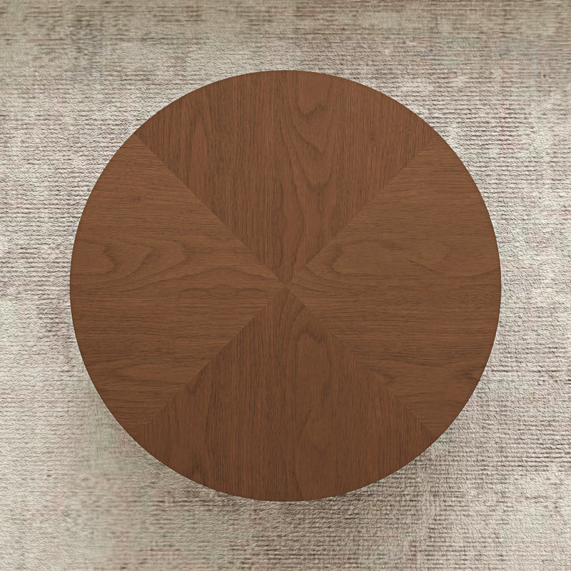 35.43 Inch Drum Shaped Round Coffee Table, photo 9 of 10