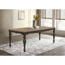 Kavita - Dining Table With Turned Leg - Brown by HouseOfZazla