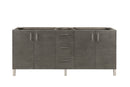 James Martin Metropolitan 72" Dual Mount Double Bathroom Vanity, Silver Oak