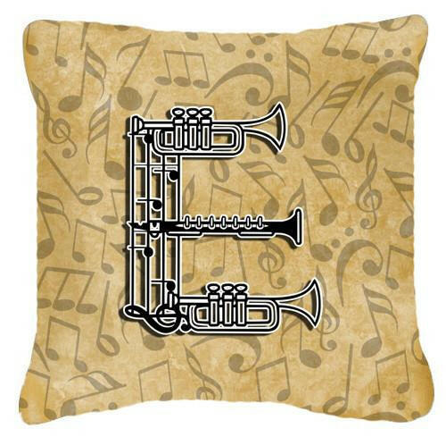 Letter E Musical Instrument Alphabet Canvas Fabric Decorative Pillow CJ2004-EPW1414