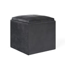 Rockwood - Upholstered Cube Storage Ottoman With Tray by Unique Piece Furniture