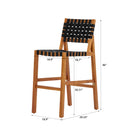 30.5 Inch Seat Height Outdoor Acacia Solid Wood Patio Furniture Set by HouseOfZazla