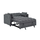 Sienna - Tufted Convertible Sleeper Sofa With Chaise - Gray by HouseOfZazla