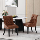 Cheney Contemporary Dining Chair Tufted Upholstery (Set of 2) by HouseOfZazla