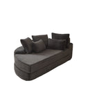 Semi Circular 2 In 1 Sofa Bed With Neck Pillow And Throw Pillows by HouseOfZazla