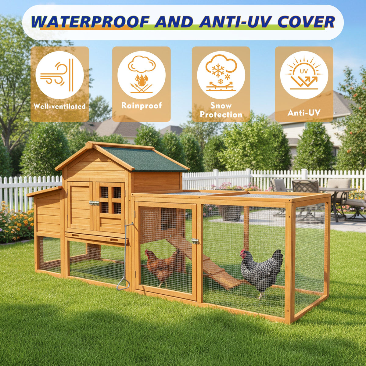 80" Chicken Coop with Nest Box, photo 8 of 9