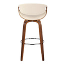 Symphony - Mid Century Modern Fixed Height Barstool With Swivel With Round Footrest (Set of 2) by HouseOfZazla
