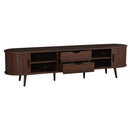 TV Stand For 70" TV With Tambour Doors And Built-In Power Outlet by HouseOfZazla