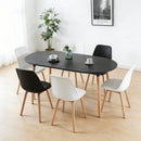 Extensible Dining and Office Table with Wood Legs