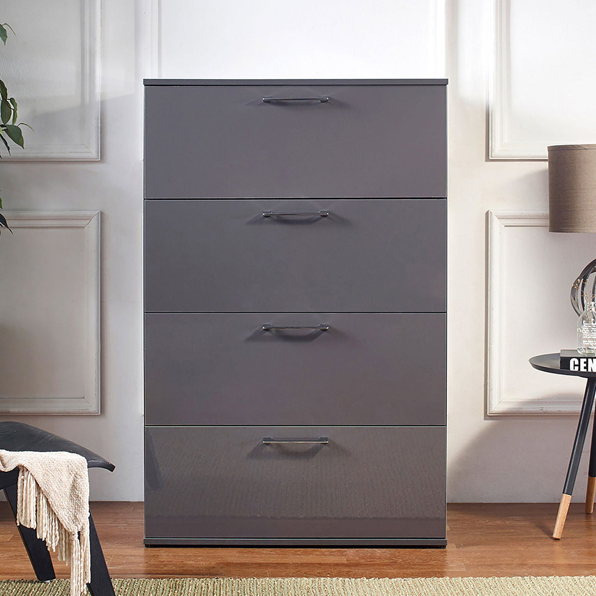 Bliss - Glossy 4 Drawer Jumbo Chest With Extra Deep Storage, photo 16 of 16