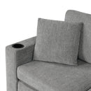 Modern U-Shaped Sectional Sofa Convertible Pull-Out Sofa Bed With USB Ports And Cup Holders by HouseOfZazla