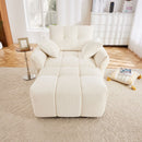 Ergonomic Single Seater Sofa With Ottoman, High Resilience Support Cushions by HouseOfZazla