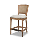 Triomphe - Rattan Wicker High Back Armless Counter Bar Stool by HouseOfZazla