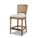 Triomphe - Rattan Wicker High Back Armless Counter Bar Stool by HouseOfZazla