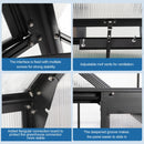 Polycarbonate house Raised Base And Anchor Aluminum Heavy Duty Walk-In houses For Outdoor Backyard In All Season