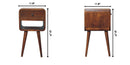 Mini Chestnut Curve Lower Bedside Nifhtstand by HouseOfZazla
