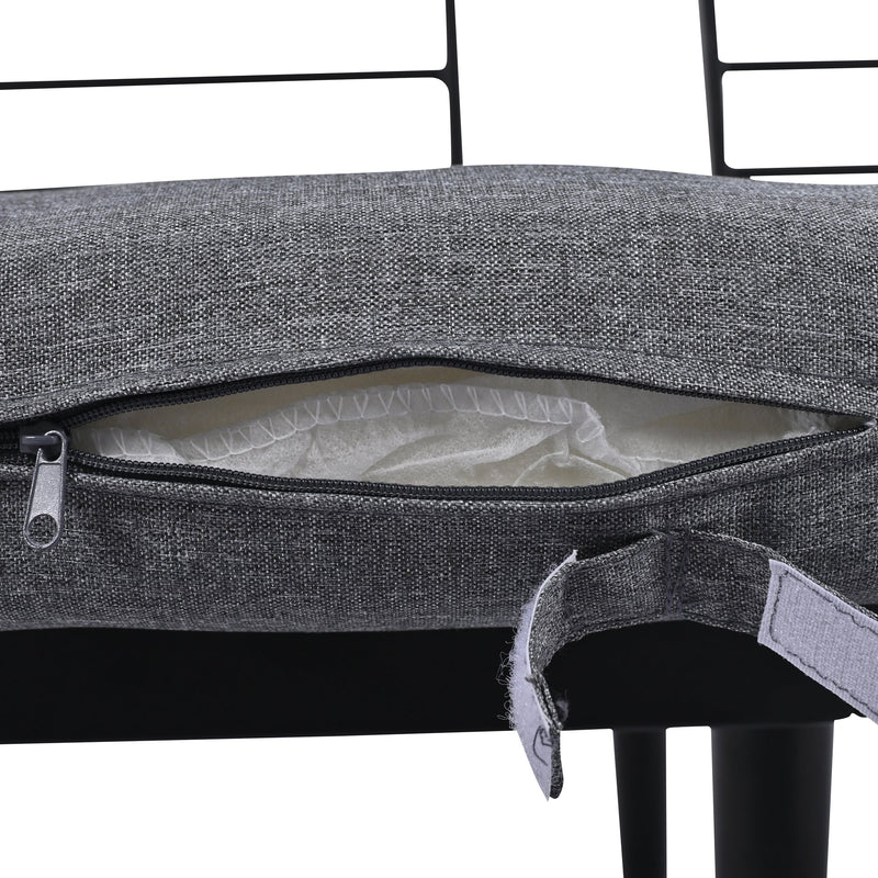 6-Piece Outdoor Sectional Sofa Set with Round Nesting Coffee Tables and Seating Sofa with Cushions for Patio, Porch and Garden (Grey)