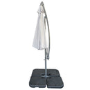 10 Ft Offset Cantilever Patio Umbrella With Crank And Tilt Adjustment For Pool, Deck, And Garden - Gray by HouseOfZazla