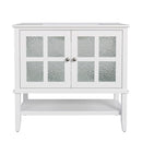 Bathroom Vanity With Ceramic Sink, Adjustable & Open Shelf by HouseOfZazla