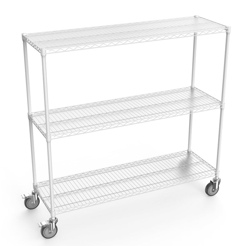 3 Tier Shelf Wire Shelving Unit - 3000LBS, 3T1848-3KLB-W-LKJ