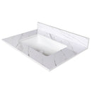 Bianco Carrara Venato Elegant Marble Vanity Top, Bathroom Vanity With Undermount Sink, Sintered Stone by HouseOfZazla