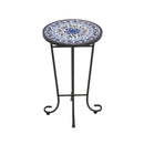 Patio Side Table, Blue+Black by HouseOfZazla